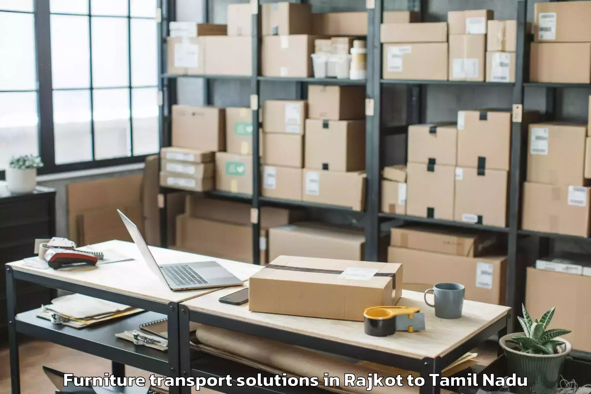 Trusted Rajkot to Kalugumalai Furniture Transport Solutions